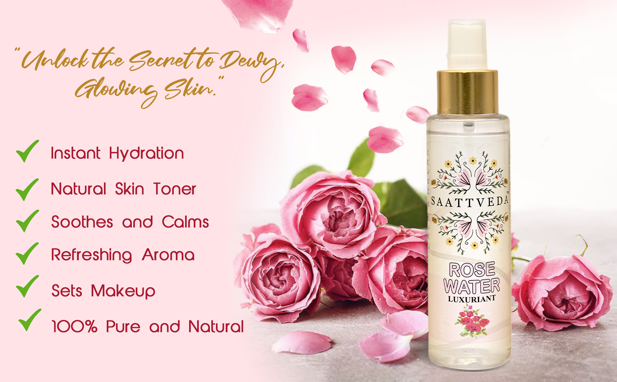 Saattveda: Wholesale Natural Rose Water and Rose Toner Supplier