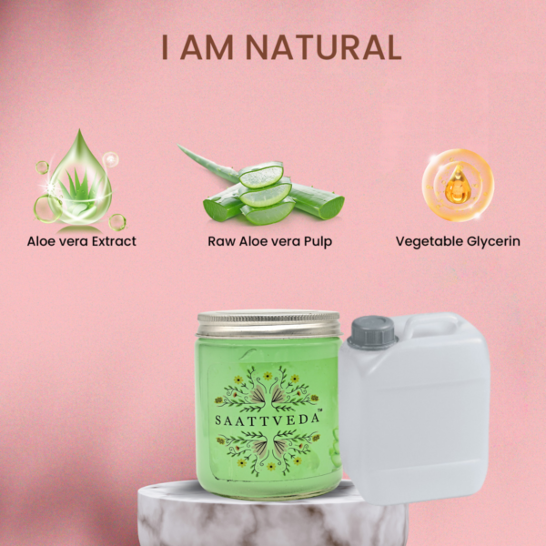 Saattveda ® Pure & Natural Aloe Vera Pulp  Enriched With Vitamin E - Multipurpose Gel / pulp for Skin and Hair - Image 4
