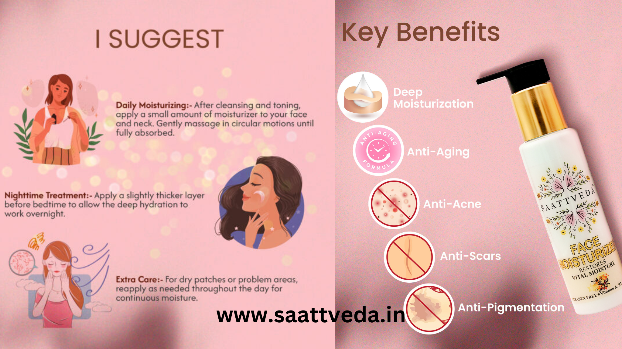 Saattveda Face Moisturizer Cream for Dry Skin